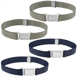 Buyless Fashion Kids Boys Toddler Adjustable Elastic Belt With Magnetic Buckle - 4 Pack