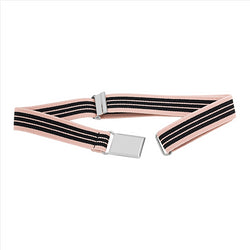 Buyless Fashion Kids Toddlers Baby Adjustable Elastic  Stretch Belt with Silver  Buckle