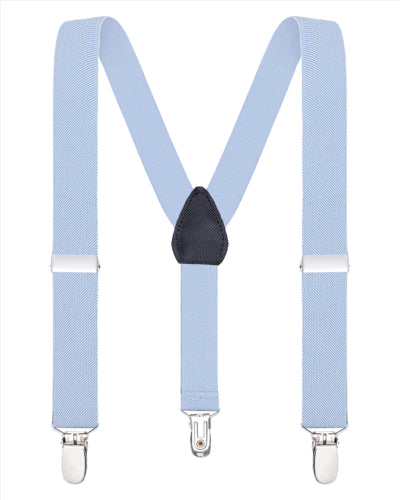 Buyless Fashion Adjustable Suspenders for Kids Toddlers Baby Elastic Solid Color 1 Inch - Y Back Design