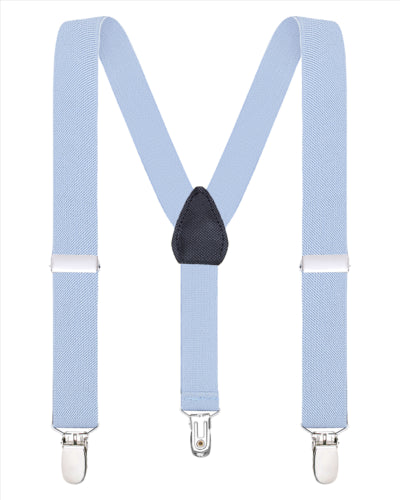 Buyless Fashion Adjustable Suspenders for Kids Toddlers Baby Elastic Solid Color 1 Inch - Y Back Design