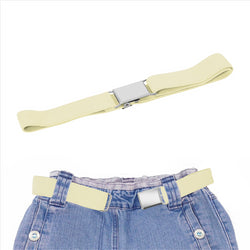 Buyless Fashion Kids Toddlers Baby Adjustable Elastic  Stretch Belt with Silver  Buckle