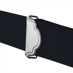 "Buyless Fashion Suspenders for Men - 48"" Adjustable Straps 1 1/4"" - X Back With Black Clips"