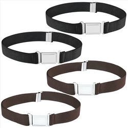 Buyless Fashion Kids Boys Toddler Adjustable Elastic Belt With Magnetic Buckle - 4 Pack