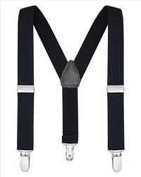 Buyless Fashion Adjustable Suspenders for Kids Toddlers Baby Elastic Solid Color 1 Inch - Y Back Design