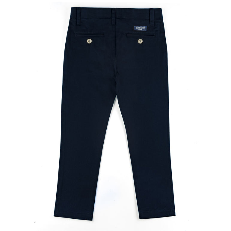 Buyless Fashion Boys Regular Straight Fit Cotton-Poly American Classic Long Pants