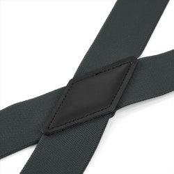 "Buyless Fashion Suspenders for Men - 48"" Adjustable Straps 1 1/4"" - X Back with Black Hooks"