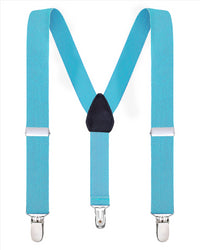 Buyless Fashion Adjustable Suspenders for Kids Toddlers Baby Elastic Solid Color 1 Inch - Y Back Design