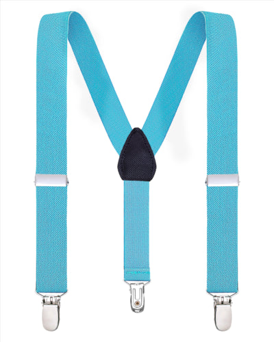 Buyless Fashion Adjustable Suspenders for Kids Toddlers Baby Elastic Solid Color 1 Inch - Y Back Design