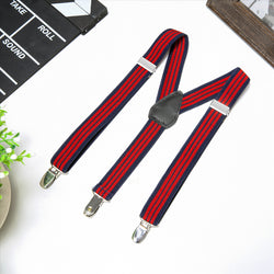 Buyless Fashion Adjustable Suspenders for Kids Toddlers Baby Elastic Solid Color 1 Inch - Y Back Design