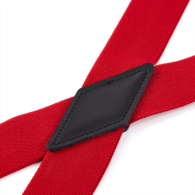 "Buyless Fashion Suspenders for Men - 48"" Adjustable Straps 1 1/4"" - X Back with Black Hooks"