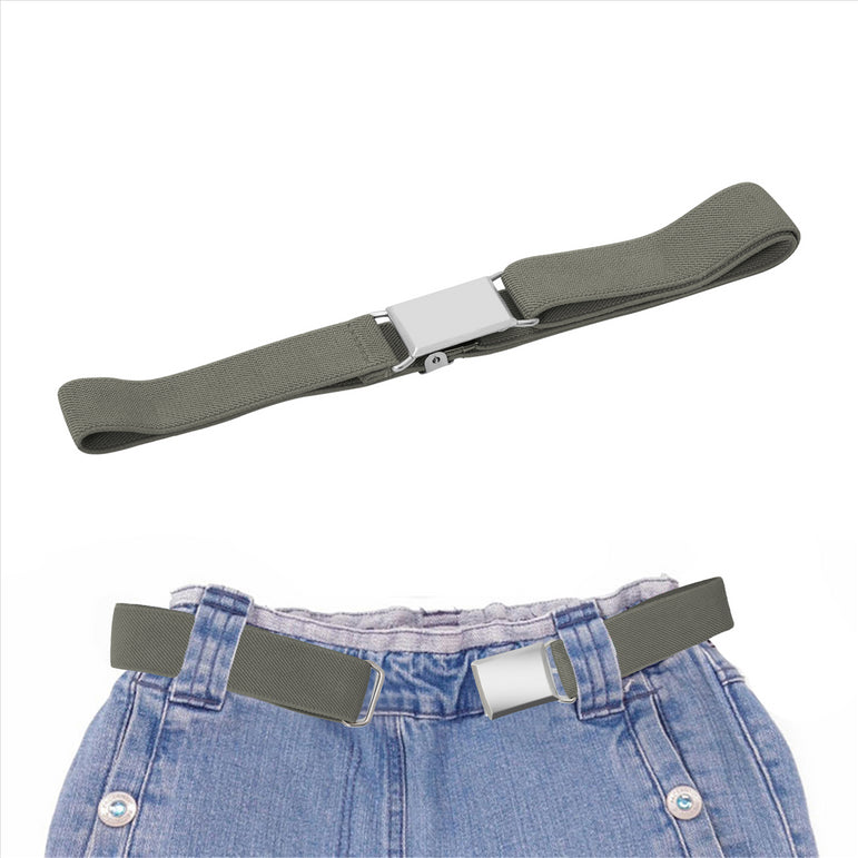 Buyless Fashion Kids Toddlers Baby Adjustable Elastic  Stretch Belt with Silver  Buckle