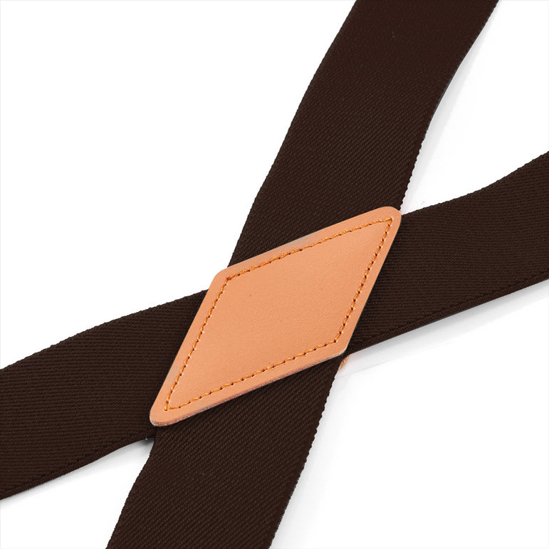 "Buyless Fashion Suspenders for Men - 48"" Adjustable Straps 1 1/4"" - X Back With Black Clips"