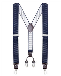 Buyless Fashion Suspenders for Men - 48" Elastic Adjustable Straps 1 1/4" - Y Shape