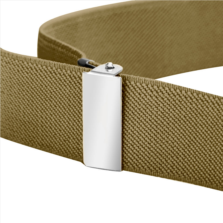 Buyless Fashion Kids Toddlers Baby Adjustable Elastic  Stretch Belt with Silver  Buckle