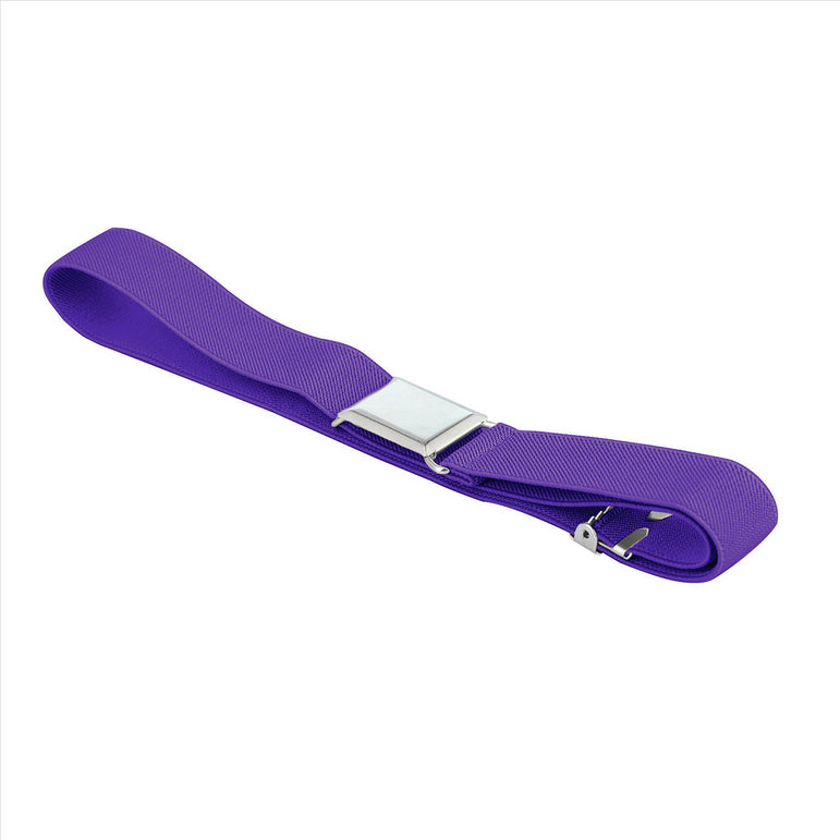 Buyless Fashion Kids Toddlers Baby Adjustable Elastic  Stretch Belt with Silver  Buckle