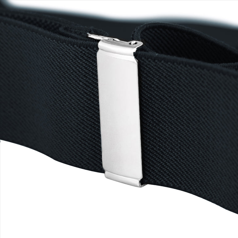 Buyless Fashion Suspenders for Men - 48" Elastic Adjustable Straps 1 1/4" - Y Shape