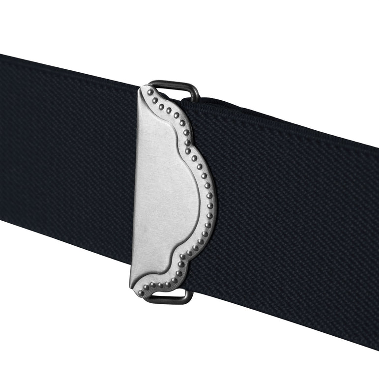 "Buyless Fashion 2 pack Suspenders for Men - 48"" Adjustable Straps 1 1/4"" - X Back with Black Hooks"