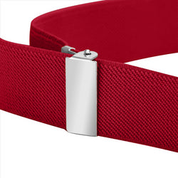 Buyless Fashion Kids Toddlers Baby Adjustable Elastic  Stretch Belt with Silver  Buckle