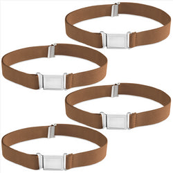 Buyless Fashion Kids Boys Toddler Adjustable Elastic Belt With Magnetic Buckle - 4 Pack