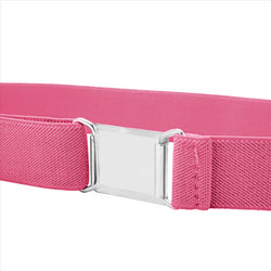 Buyless Fashion Kids Toddlers Baby Adjustable Elastic  Stretch Belt with Silver  Buckle