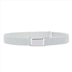 Buyless Fashion Kids Toddlers Baby Adjustable Elastic  Stretch Belt with Silver  Buckle