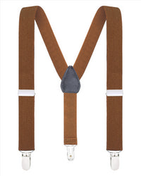 Buyless Fashion Adjustable Suspenders for Kids Toddlers Baby Elastic Solid Color 1 Inch - Y Back Design