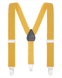 Buyless Fashion Adjustable Suspenders for Kids Toddlers Baby Elastic Solid Color 1 Inch - Y Back Design
