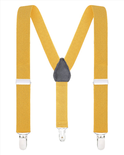 Buyless Fashion Adjustable Suspenders for Kids Toddlers Baby Elastic Solid Color 1 Inch - Y Back Design