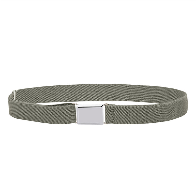 Buyless Fashion Kids Toddlers Baby Adjustable Elastic  Stretch Belt with Silver  Buckle