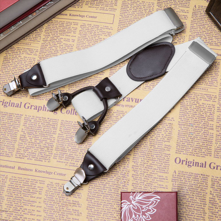 Buyless Fashion Suspenders for Men - 48" Elastic Adjustable Straps 1 1/4" - Y Shape