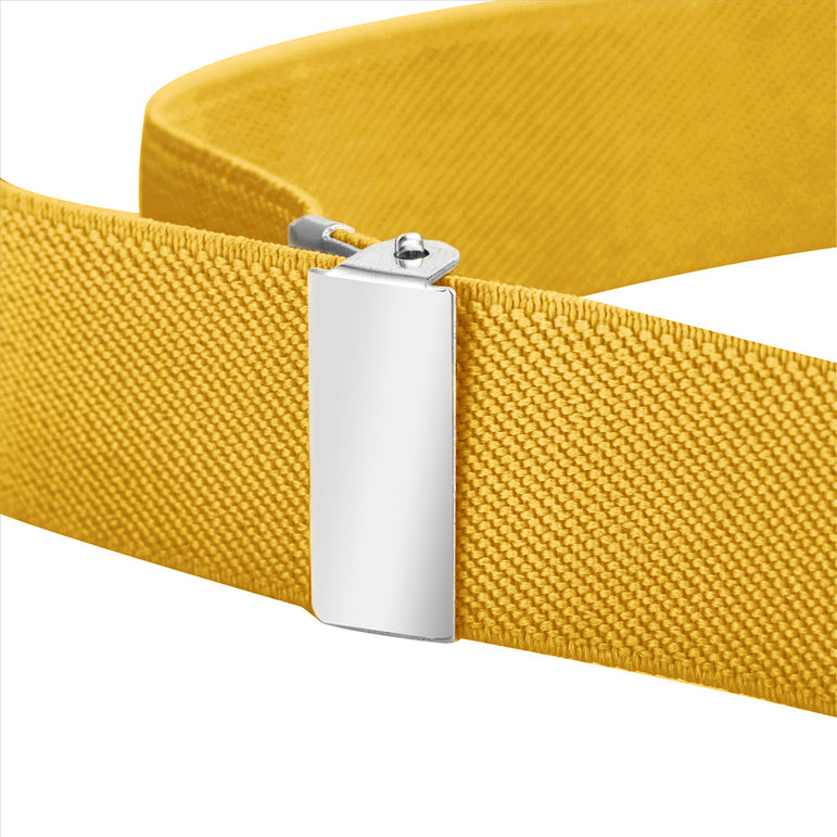 Buyless Fashion Kids Toddlers Baby Adjustable Elastic  Stretch Belt with Silver  Buckle