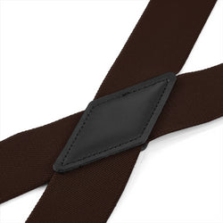 "Buyless Fashion Suspenders for Men - 48"" Adjustable Straps 1 1/4"" - X Back with Black Hooks"