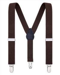 Buyless Fashion Adjustable Suspenders for Kids Toddlers Baby Elastic Solid Color 1 Inch - Y Back Design