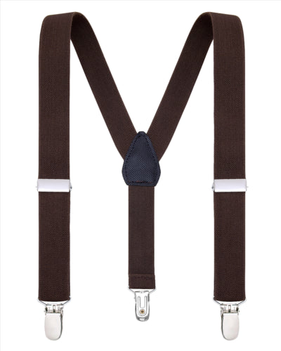Buyless Fashion Adjustable Suspenders for Kids Toddlers Baby Elastic Solid Color 1 Inch - Y Back Design
