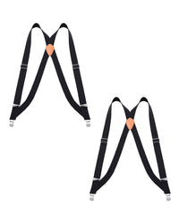 "Buyless Fashion Trucker 2 Pack Suspenders for Men - 48"" Elastic Adjustable Straps 1 1/4"" - X Back"