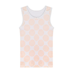Buyless Fashion Girls Tagless Cami Scoop Neck Pink Polka Dot Undershirts Cotton Tank (8 Pack)
