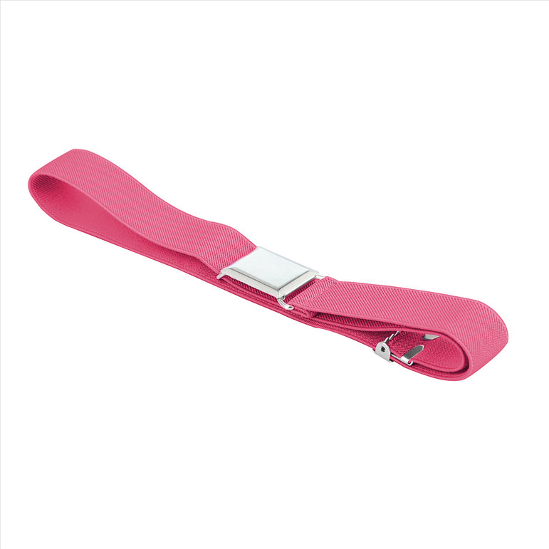 Buyless Fashion Kids Toddlers Baby Adjustable Elastic  Stretch Belt with Silver  Buckle