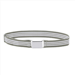 Buyless Fashion Kids Toddlers Baby Adjustable Elastic  Stretch Belt with Silver  Buckle