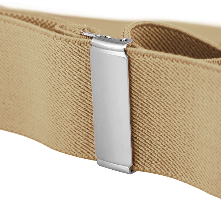 Buyless Fashion Suspenders for Men - 48" Elastic Adjustable Straps 1 1/4" - Y Shape