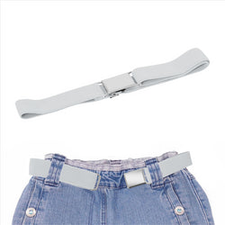 Buyless Fashion Kids Toddlers Baby Adjustable Elastic  Stretch Belt with Silver  Buckle