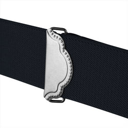 "Buyless Fashion Suspenders for Men - 48"" Adjustable Straps 1 1/4"" - X Back with Black Hooks"