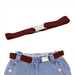 Buyless Fashion Kids Toddlers Baby Adjustable Elastic  Stretch Belt with Silver  Buckle