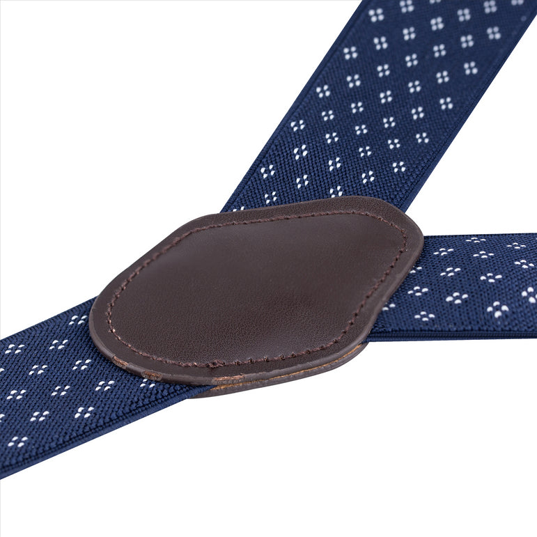 Buyless Fashion Suspenders for Men - 48" Elastic Adjustable Straps 1 1/4" - Y Shape