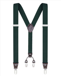 Buyless Fashion Suspenders for Men - 48" Elastic Adjustable Straps 1 1/4" - Y Shape