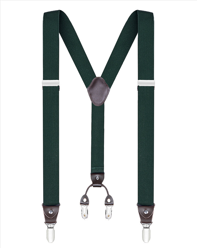 Buyless Fashion Suspenders for Men - 48" Elastic Adjustable Straps 1 1/4" - Y Shape