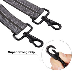"Buyless Fashion Suspenders for Men - 48"" Adjustable Straps 1 1/4"" - X Back with Black Hooks"