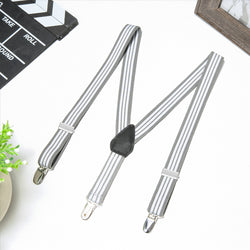 Buyless Fashion Adjustable Suspenders for Kids Toddlers Baby Elastic Solid Color 1 Inch - Y Back Design