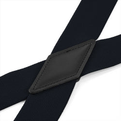 "Buyless Fashion Suspenders for Men - 48"" Adjustable Straps 1 1/4"" - X Back with Black Hooks"