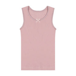 Buyless Fashion Girls Tagless Cami Scoop Neck Pink Polka Dot Undershirts Cotton Tank (8 Pack)