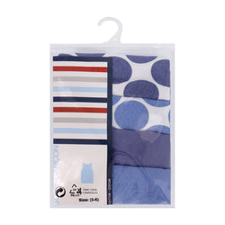 Buyless Fashion Boys Scoop Neck Tagless Undershirts Soft Cotton Blue Polka Dot Tank Top (8 Pack)